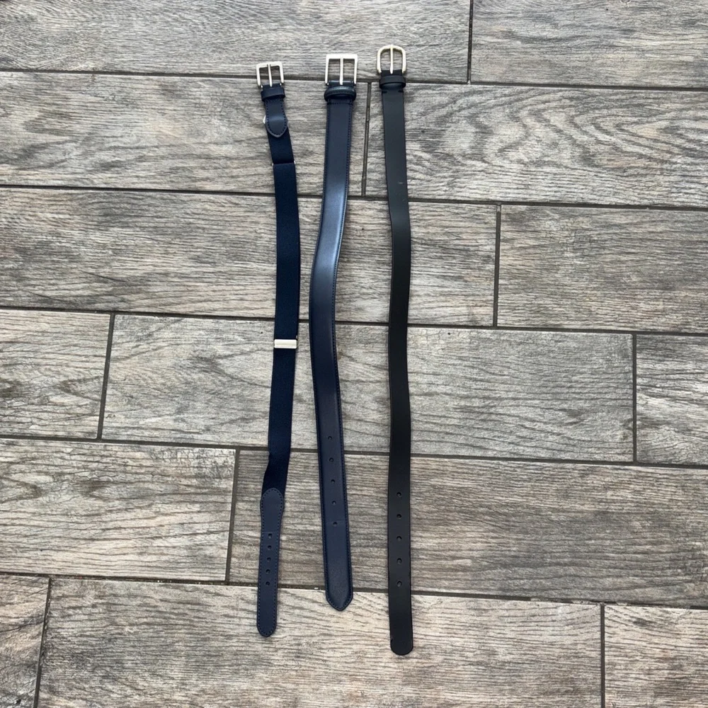 Boys belts - 2 navy & 1 black